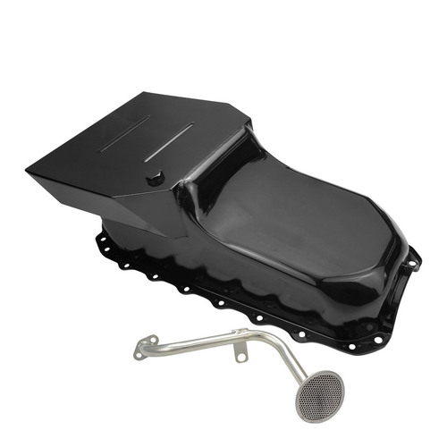 RTS Oil Pan, For Holden V8 253-308,5.0L,355 Stroker, Steel, Black, 6.5 lt Capacity, Commodore VB-VT, Includes Matching RTS-3317 Pick Up, Kit